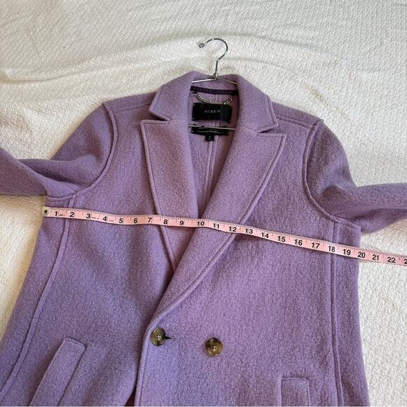 J.Crew  Daphne Topcoat Boiled Wool Jacket Coat 6 Purple Lavender - Picture 6 of 12